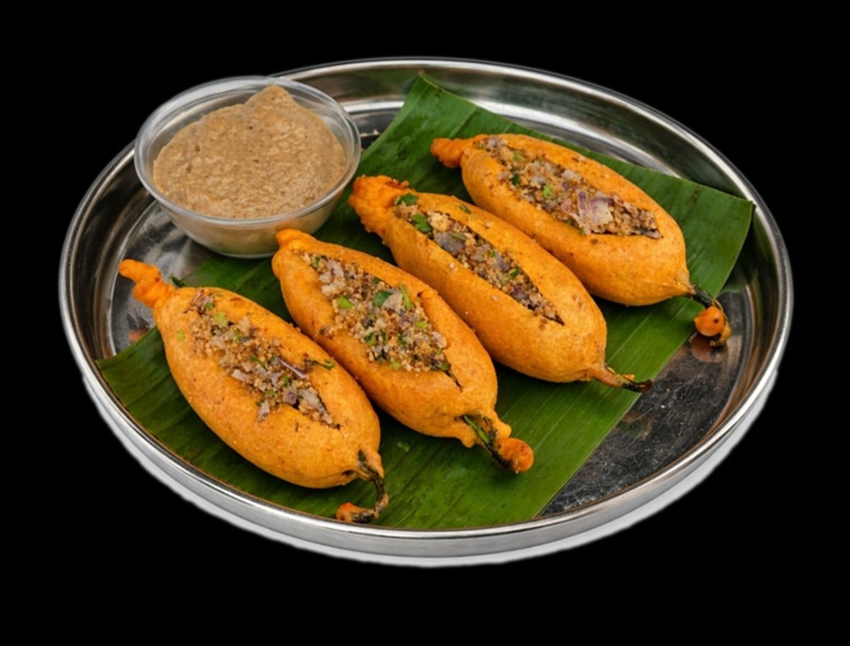 The Chili-Snap Fritters (Mirchi Bajji)